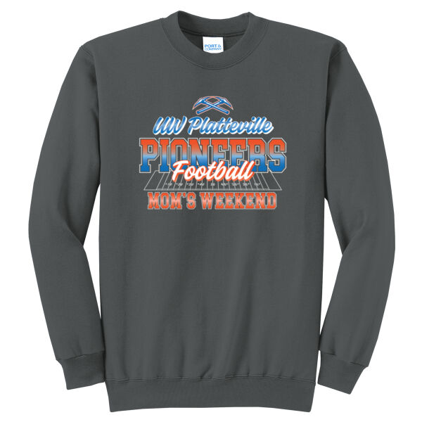 UW-Platteville Football Mom's Weekend Logo 1 - Core Fleece Crewneck Sweatshirt Thumbnail