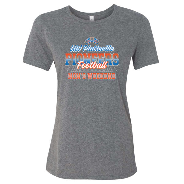 UW-Platteville Football Mom's Weekend Logo 1 - Women’s Relaxed Fit Heather CVC Tee Thumbnail
