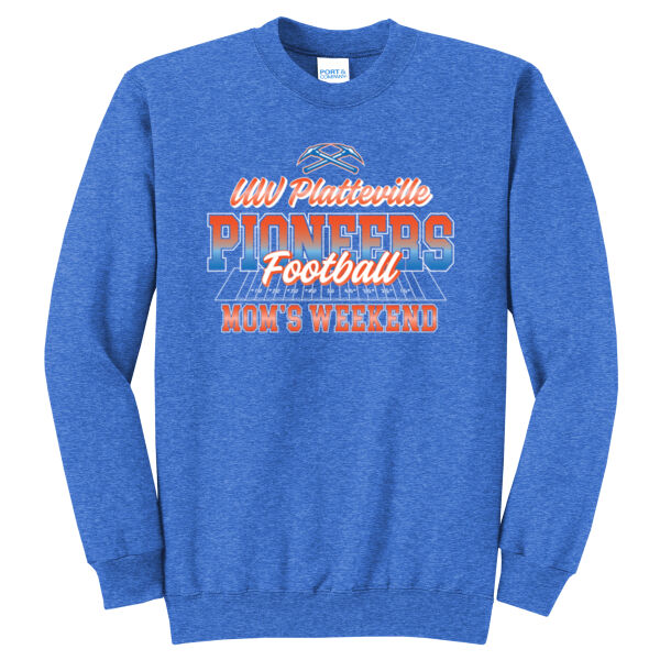 UW-Platteville Football Mom's Weekend Logo 1 - Core Fleece Crewneck Sweatshirt Thumbnail