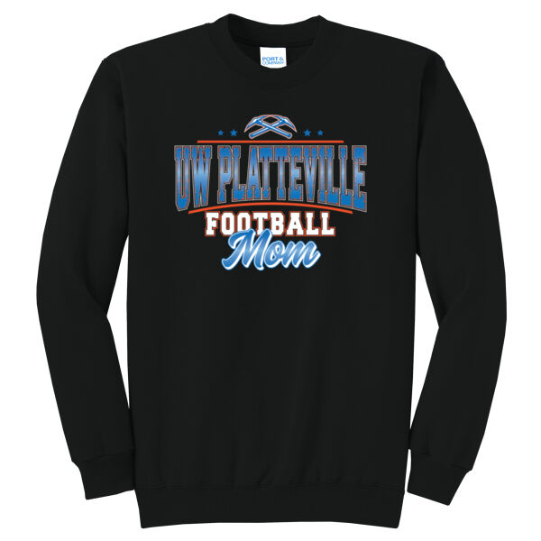 UW-Platteville Football Mom's Weekend Logo 2 - Core Fleece Crewneck Sweatshirt Thumbnail