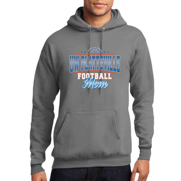 UW-Platteville Football Mom's Weekend Logo 2 - Core Fleece Pullover Hooded Sweatshirt Thumbnail
