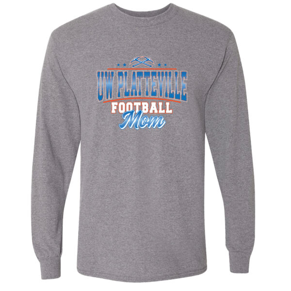 UW-Platteville Football Mom's Weekend Logo 2 - DryBlend® 50/50 Long Sleeve T-Shirt Thumbnail