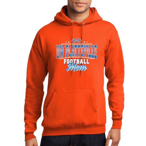 UW-Platteville Football Mom's Weekend Logo 2 - Core Fleece Pullover Hooded Sweatshirt Thumbnail